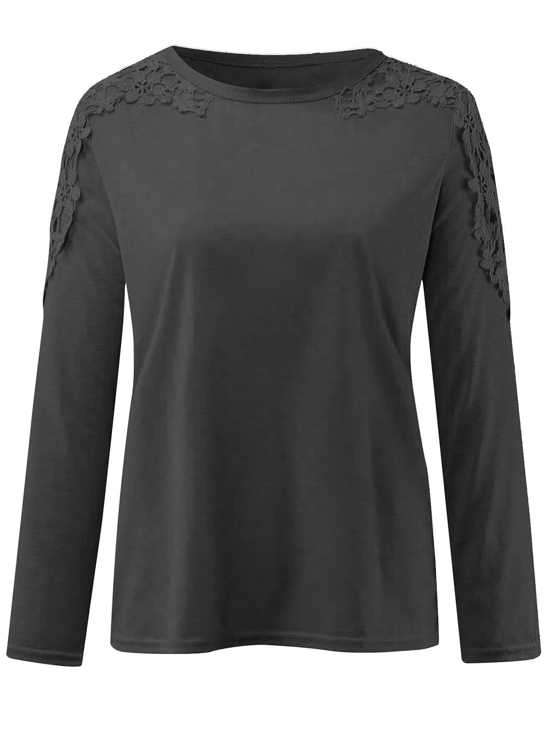 Full Size Cutout Round Neck Long Sleeve T-Shirt Trendsi