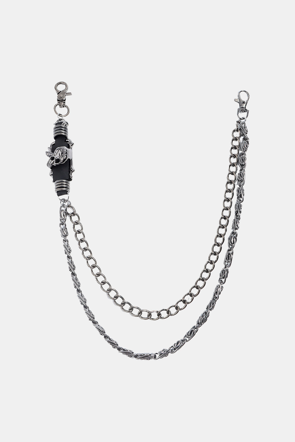 Double Layer Alloy Chain Belt Trendsi