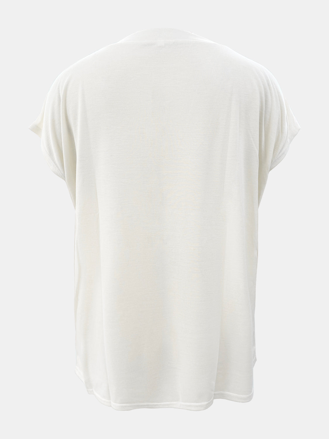 Full Size Round Neck Cap Sleeve T-Shirt Trendsi