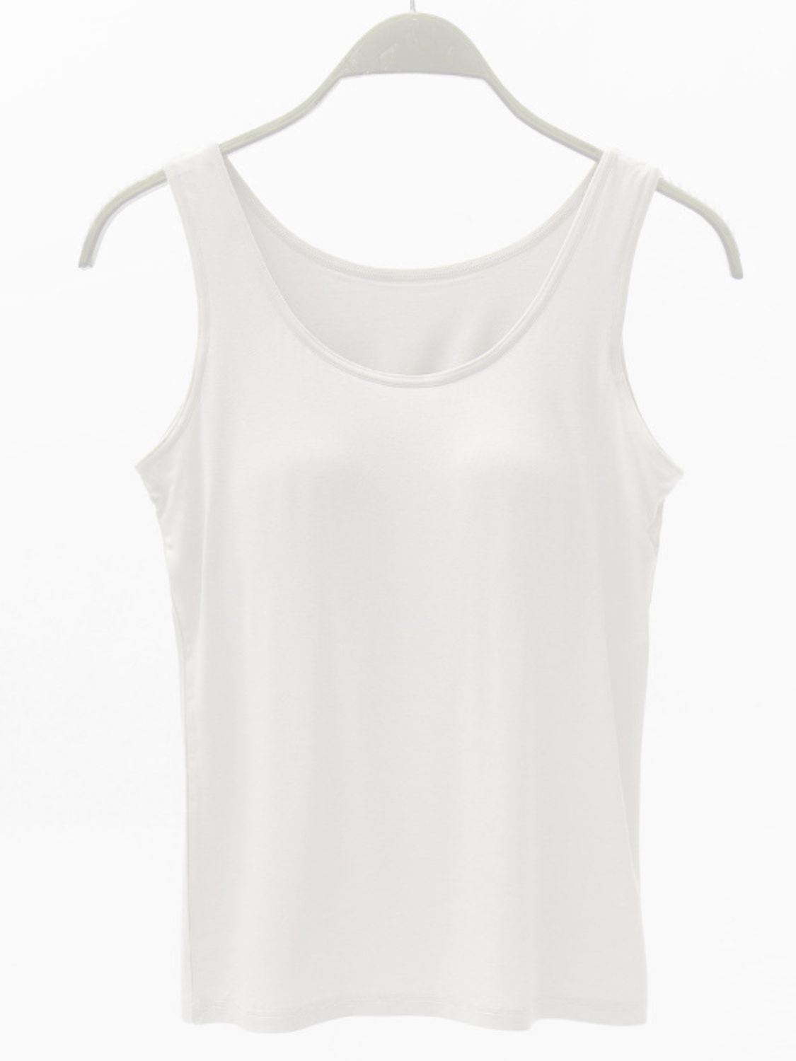 Full Size Wide Strap Modal Tank with Bra Trendsi