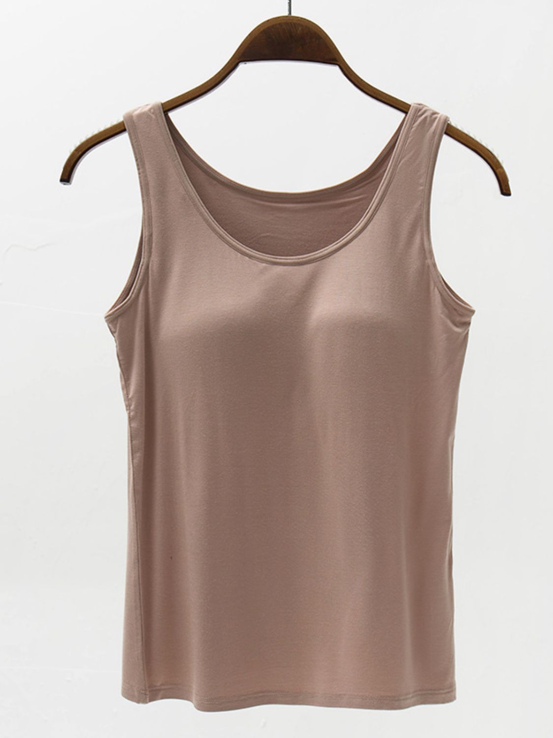 Full Size Wide Strap Modal Tank with Bra Trendsi