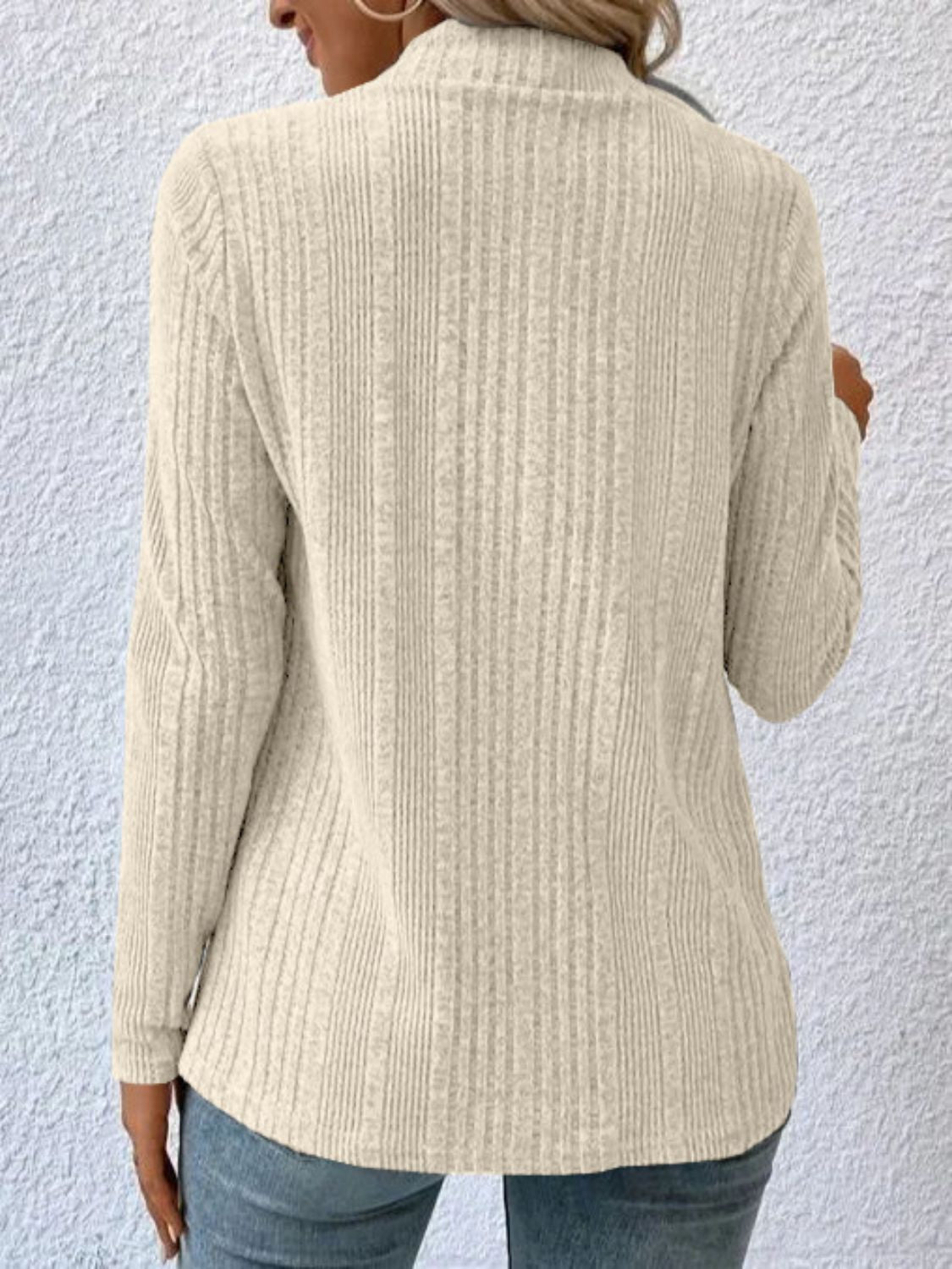 Open Front Long Sleeve Cardigan Trendsi