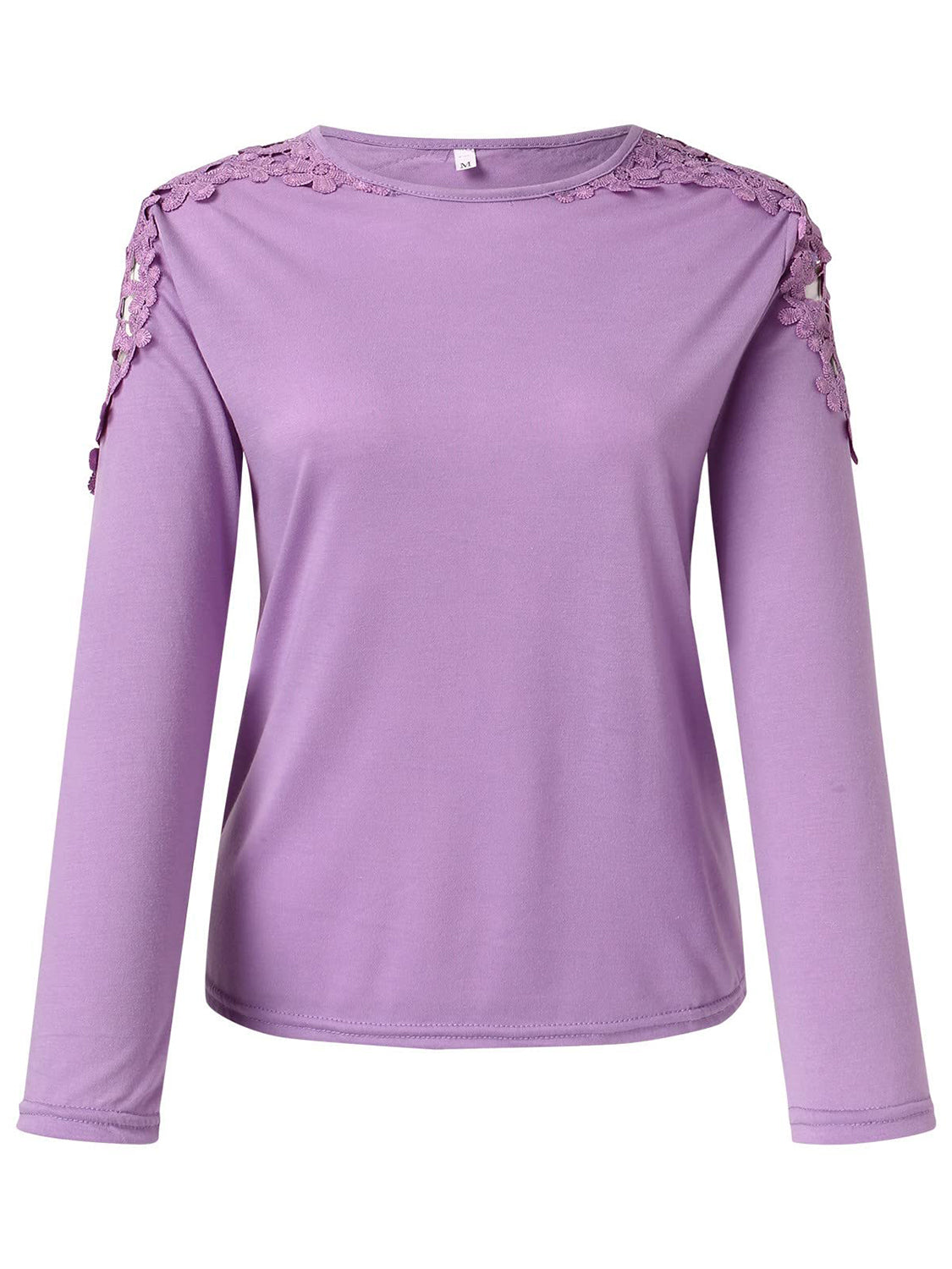 Full Size Cutout Round Neck Long Sleeve T-Shirt Trendsi