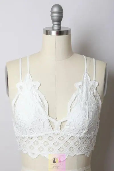 Crochet Style Bralette with Padding.