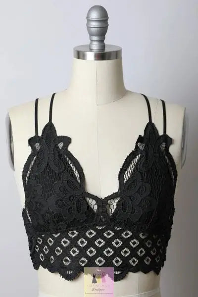 Crochet Style Bralette with Padding.