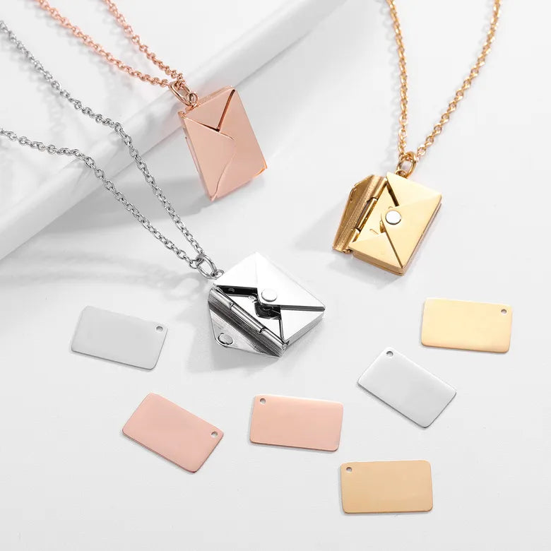 Envelope Locket Necklace Haute Chocolate Boutique