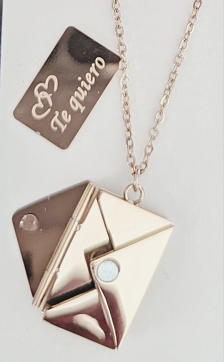 Envelope Locket Necklace Haute Chocolate Boutique