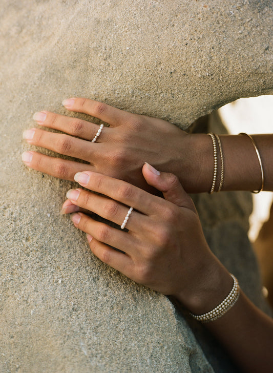 Dainty Vintage Pearl Ring Urth and Sea