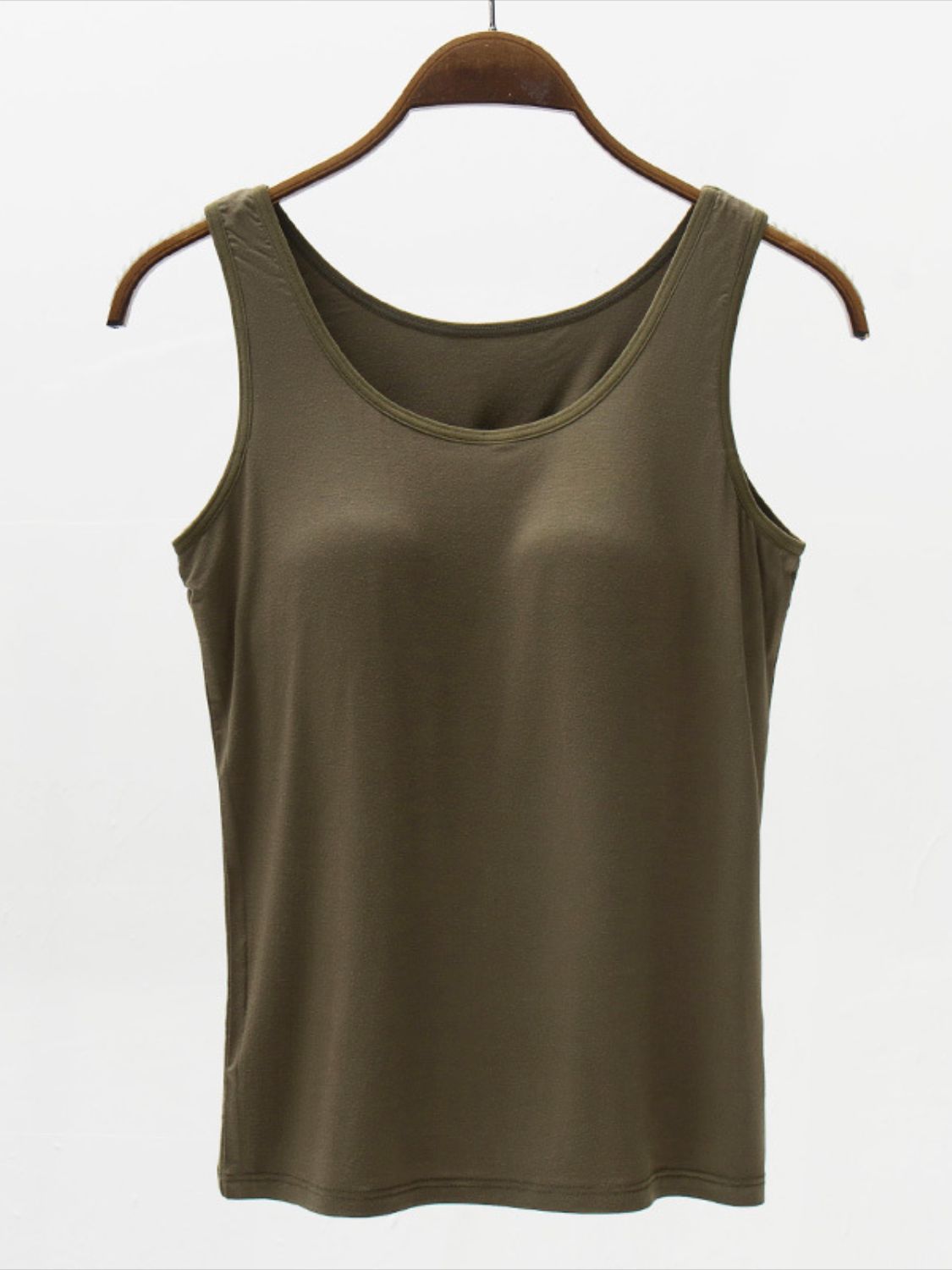 Full Size Wide Strap Modal Tank with Bra Trendsi