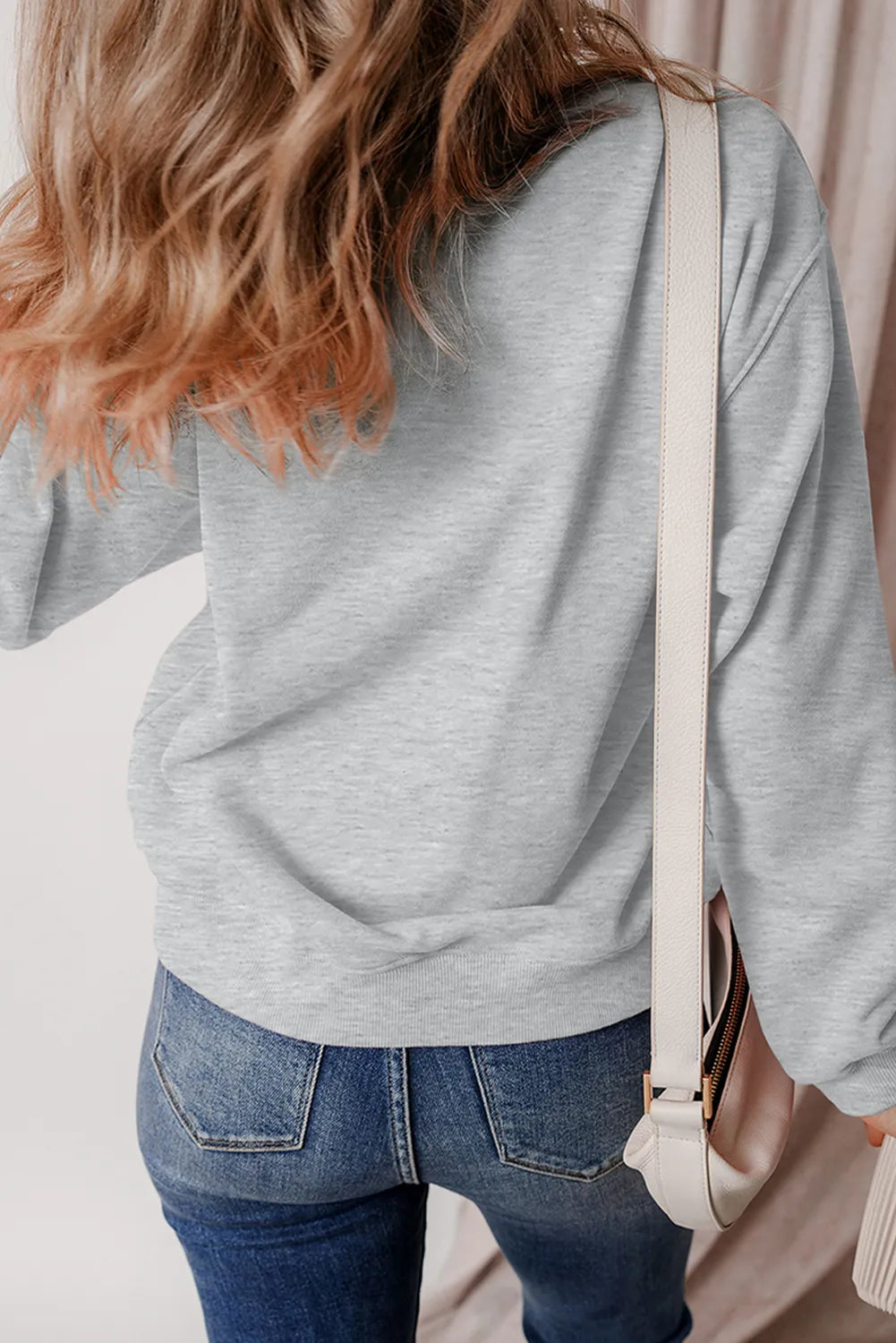 Ghost Round Neck Long Sleeve Sweatshirt Trendsi