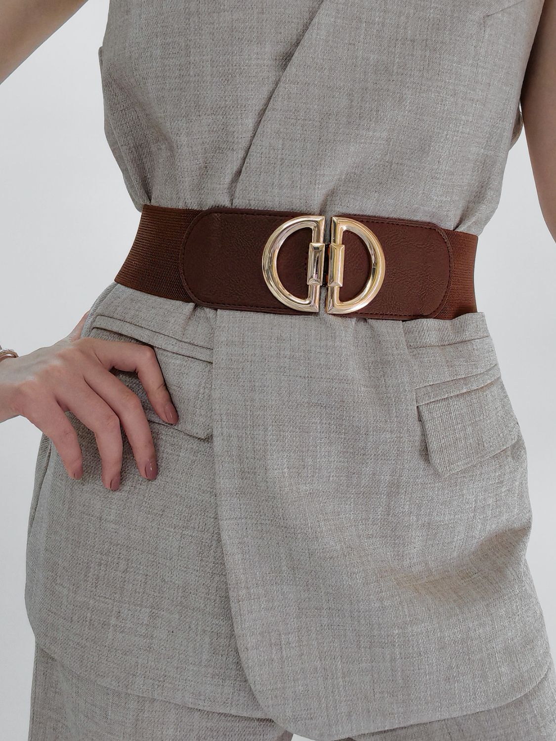 D Buckle Elastic Belt Trendsi