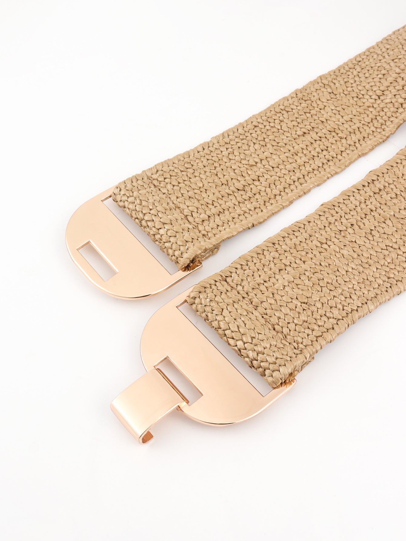 Alloy Buckle Elastic Belt Trendsi