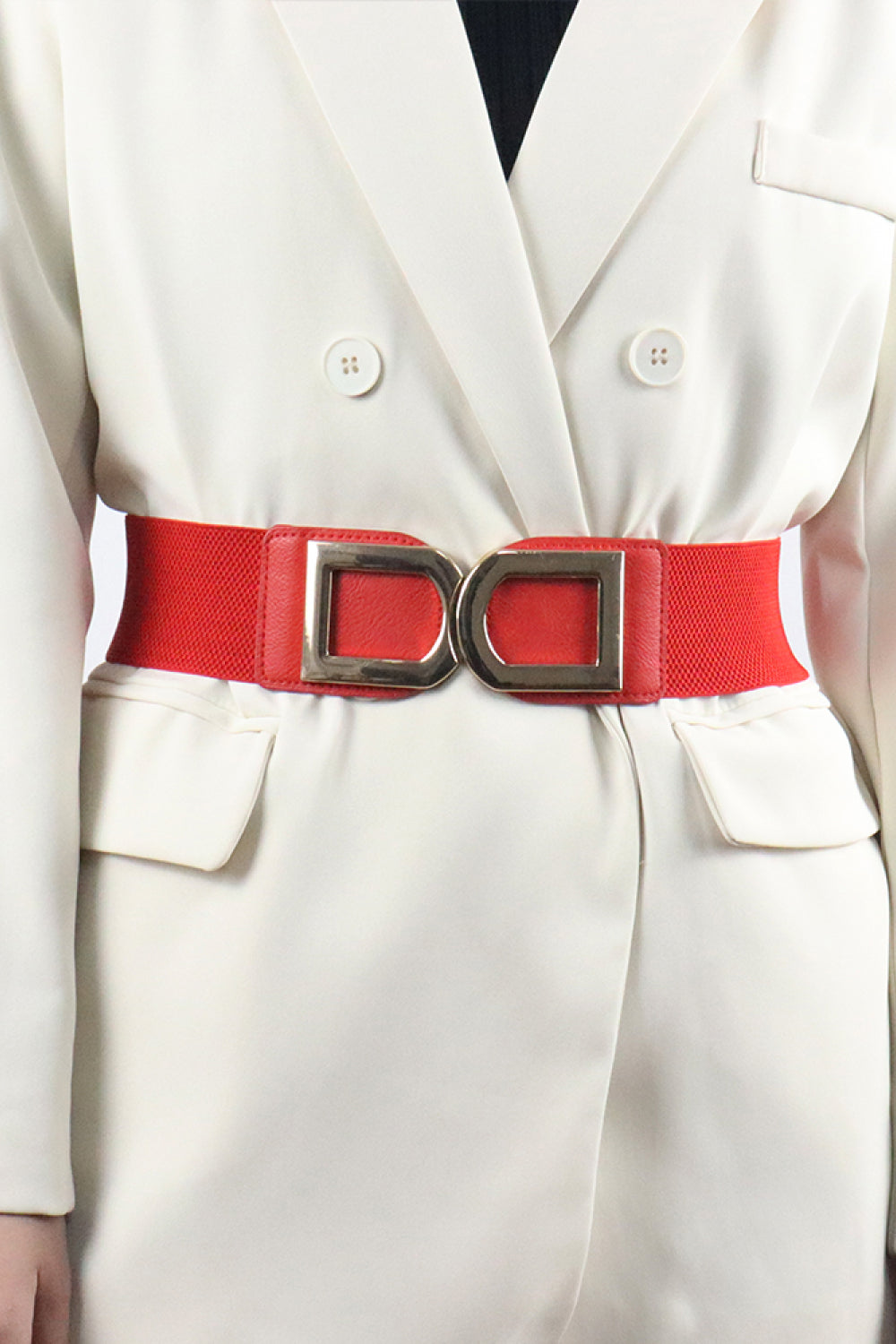 Double D Buckle PU Belt Trendsi