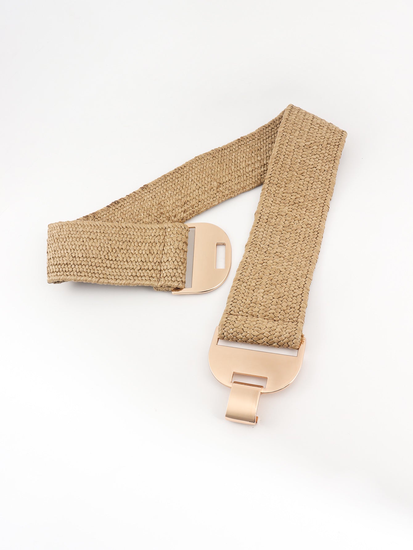 Alloy Buckle Elastic Belt Trendsi