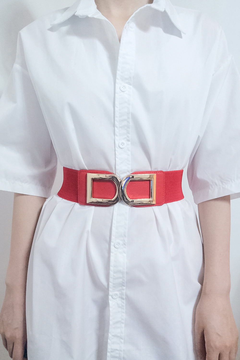 Double D Buckle PU Belt Trendsi