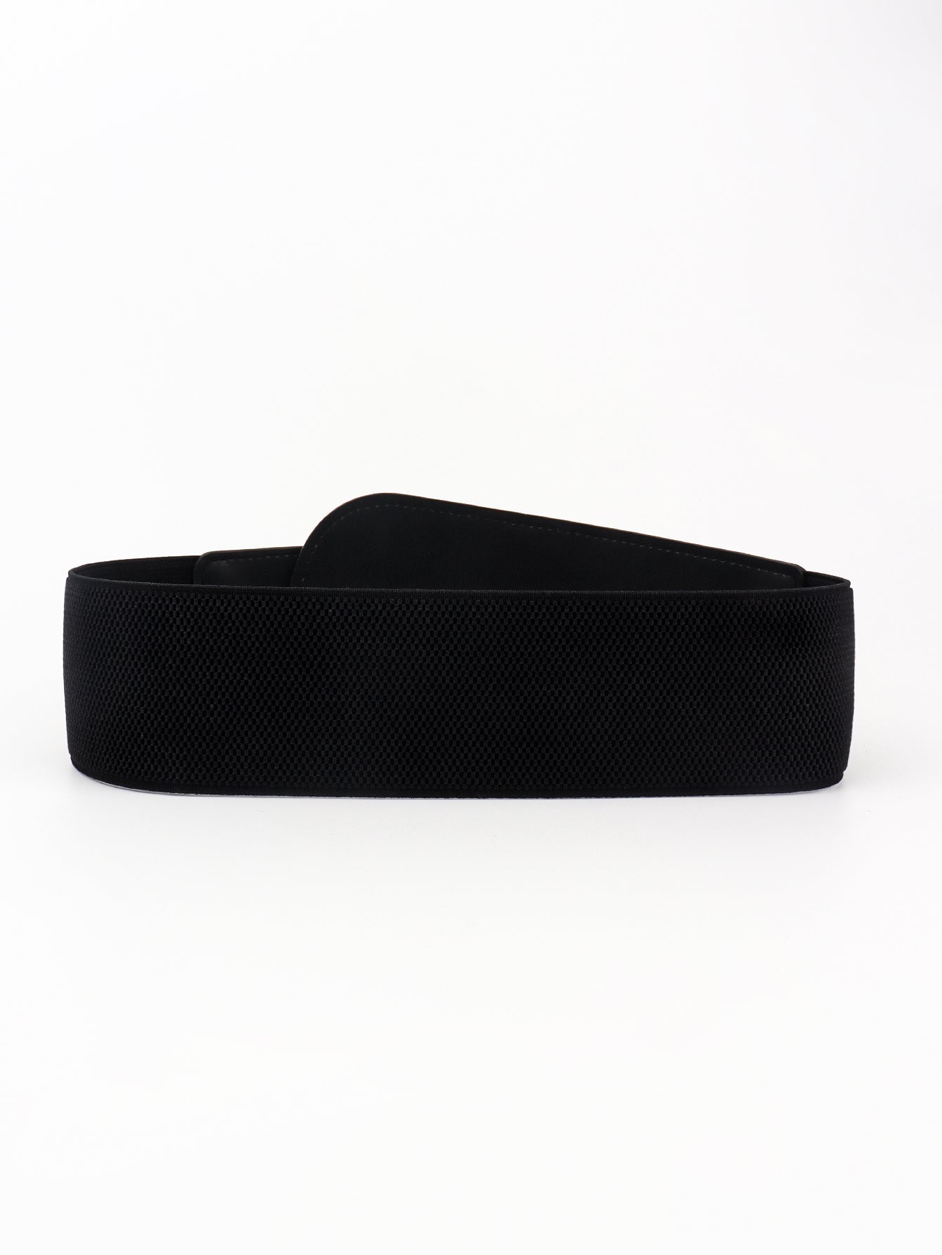 PU Elastic Wide Belt with Alloy Buckle Trendsi