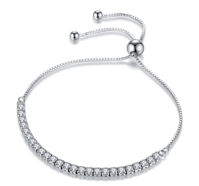 Crystal Adjustable Tennis Bracelet.