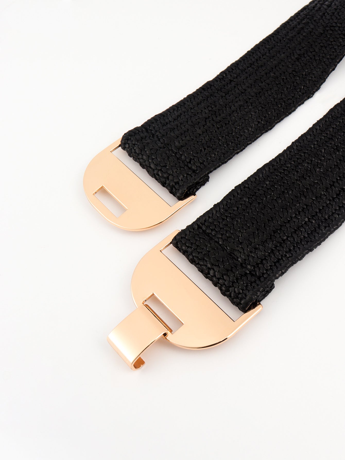 Alloy Buckle Elastic Belt Trendsi