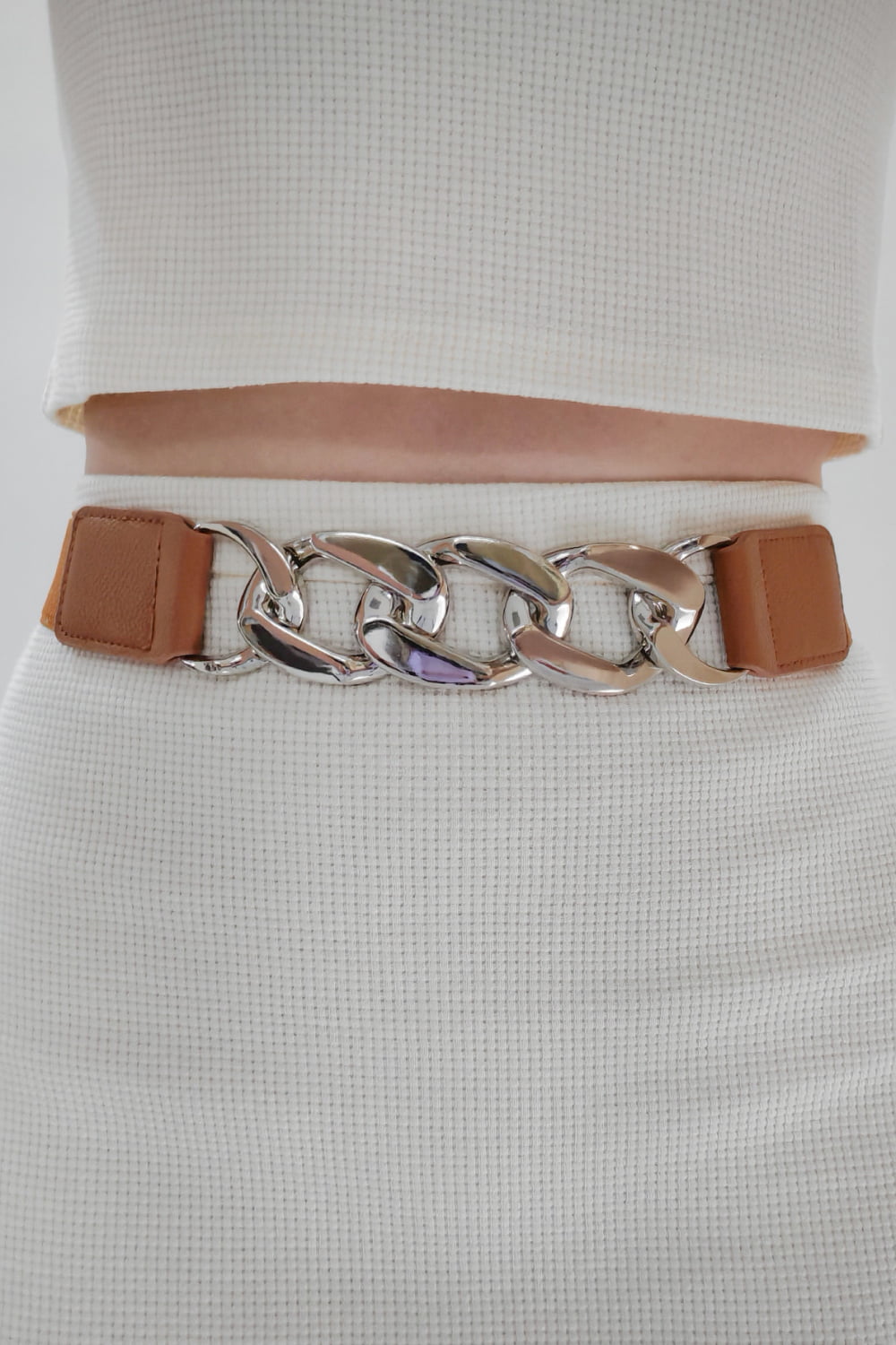 Chain Detail Elastic Belt Trendsi