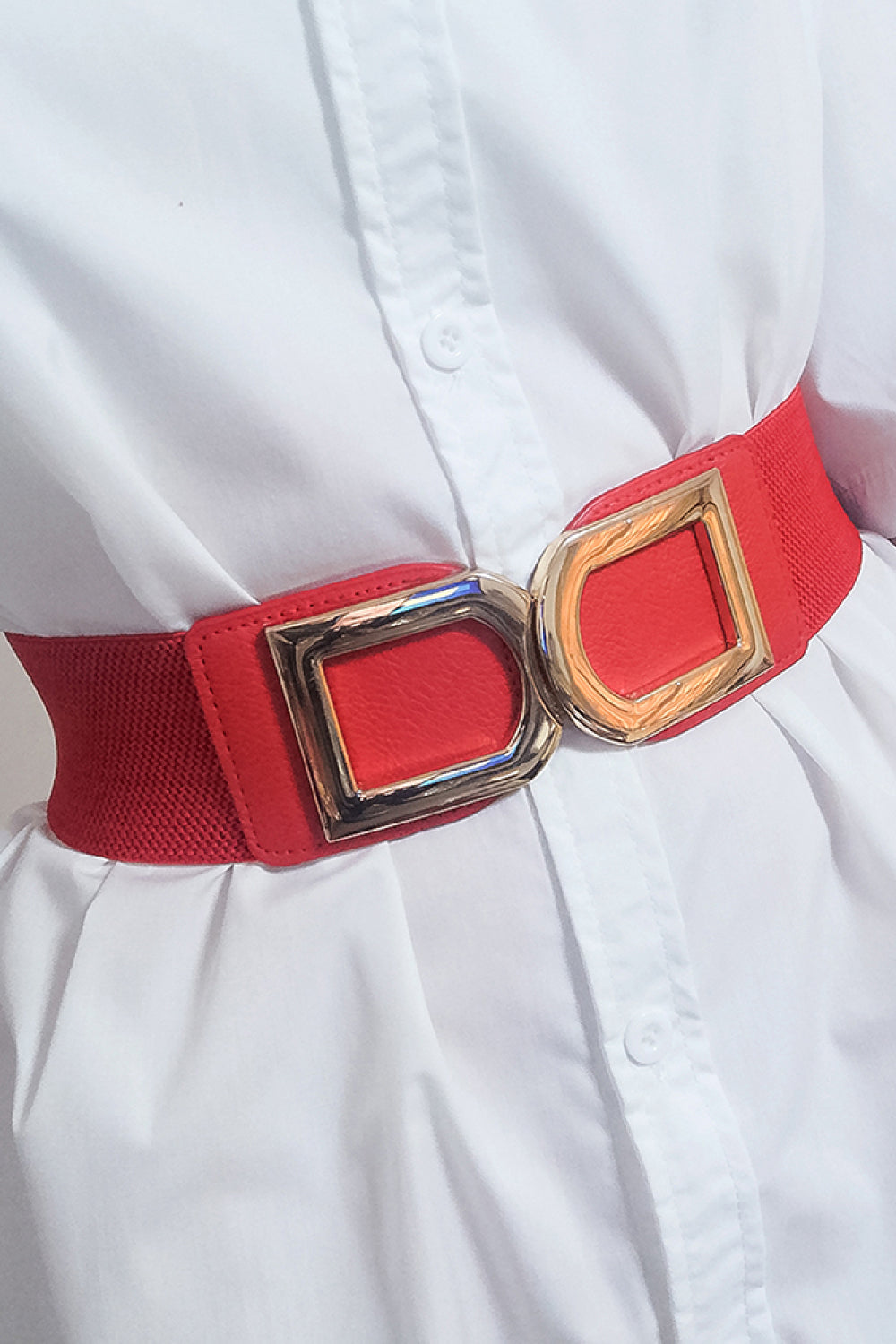 Double D Buckle PU Belt Trendsi