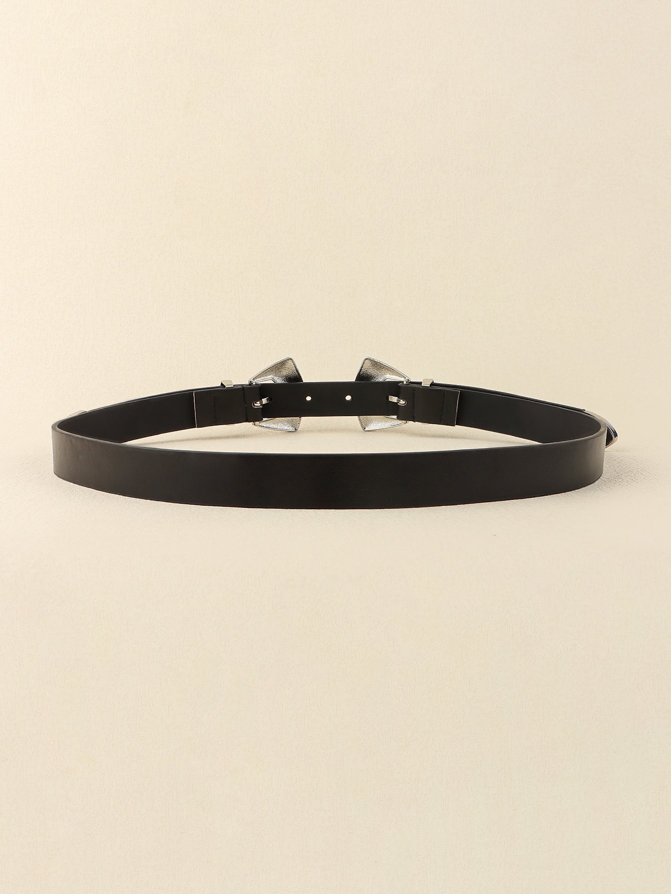 Double Buckle PU Leather Belt Trendsi