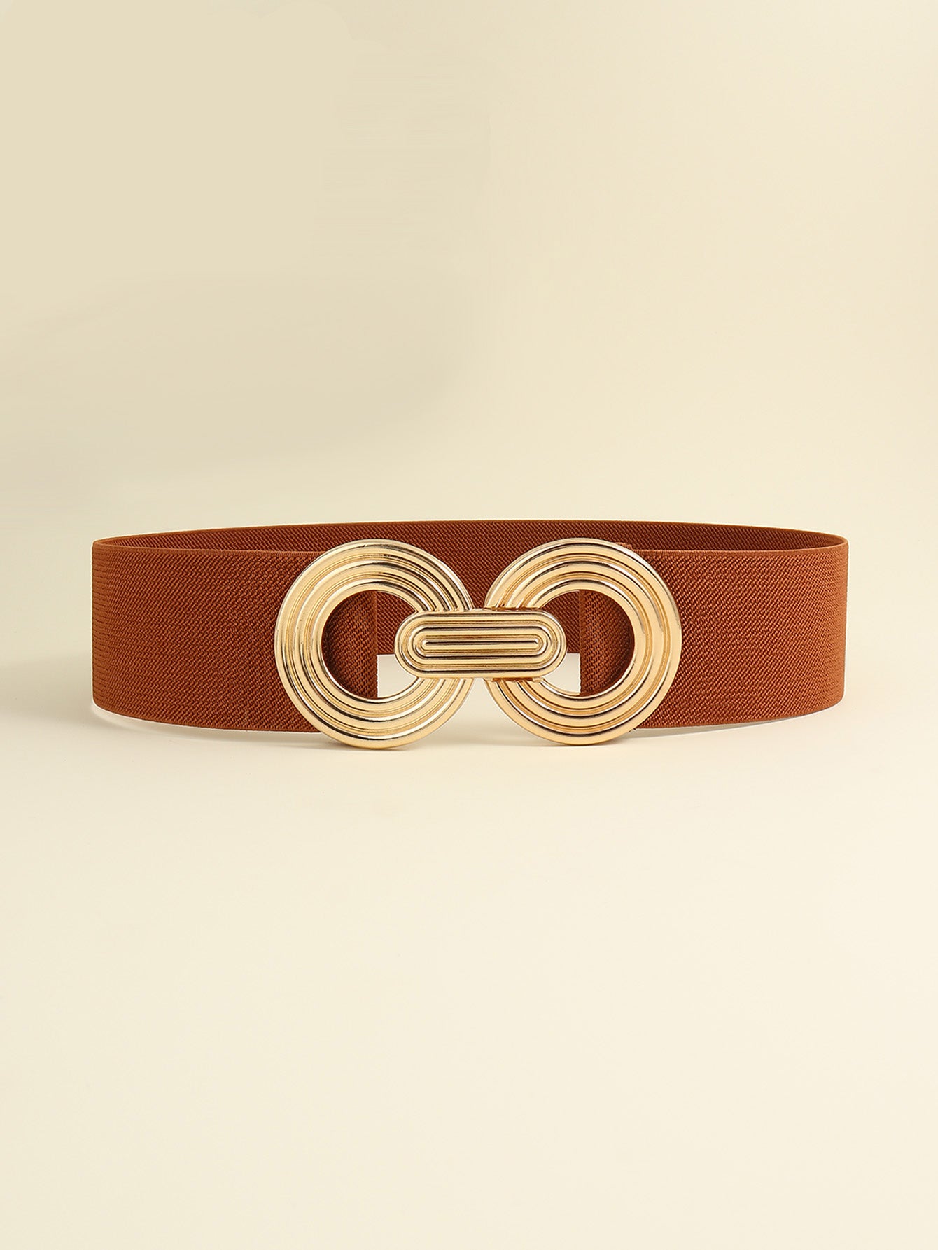 Geometric Buckle Elastic Wide Belt Trendsi