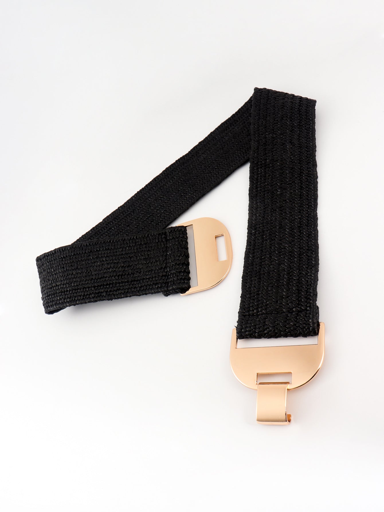 Alloy Buckle Elastic Belt Trendsi