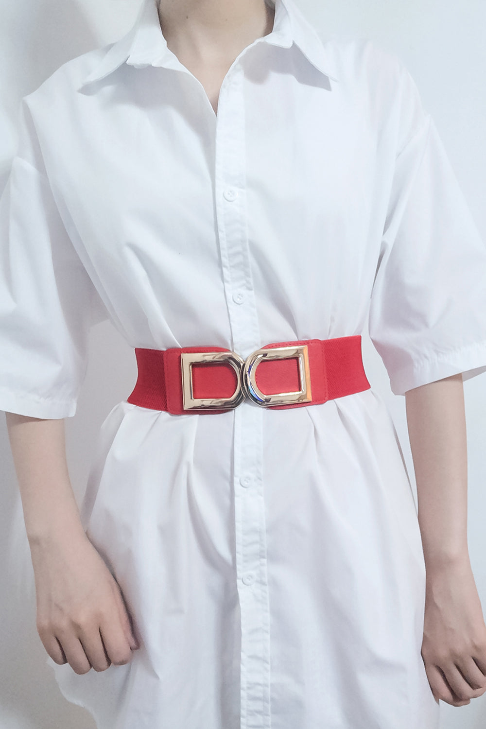 Double D Buckle PU Belt Trendsi