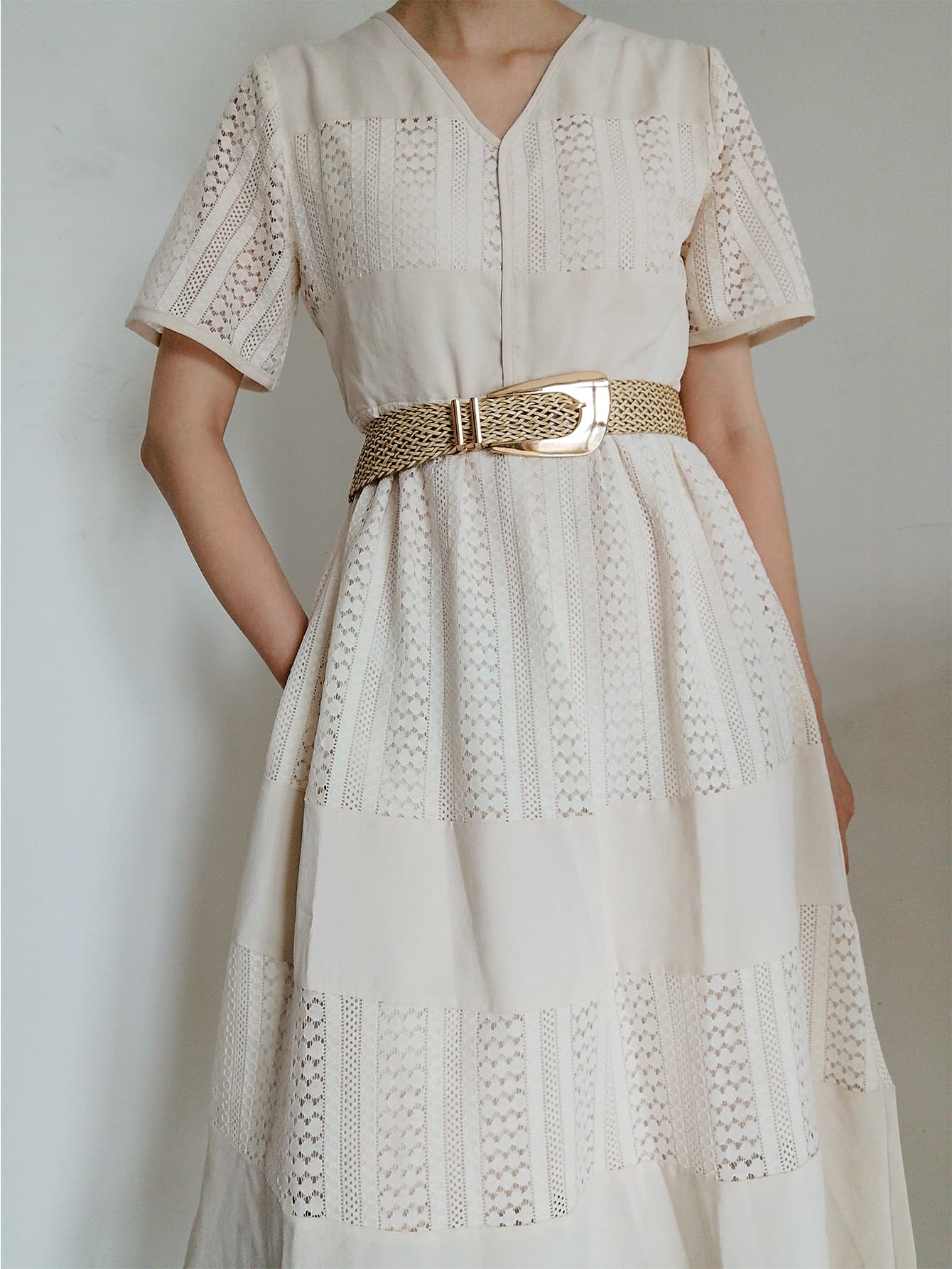 Irregular Buckle Braid Belt Trendsi