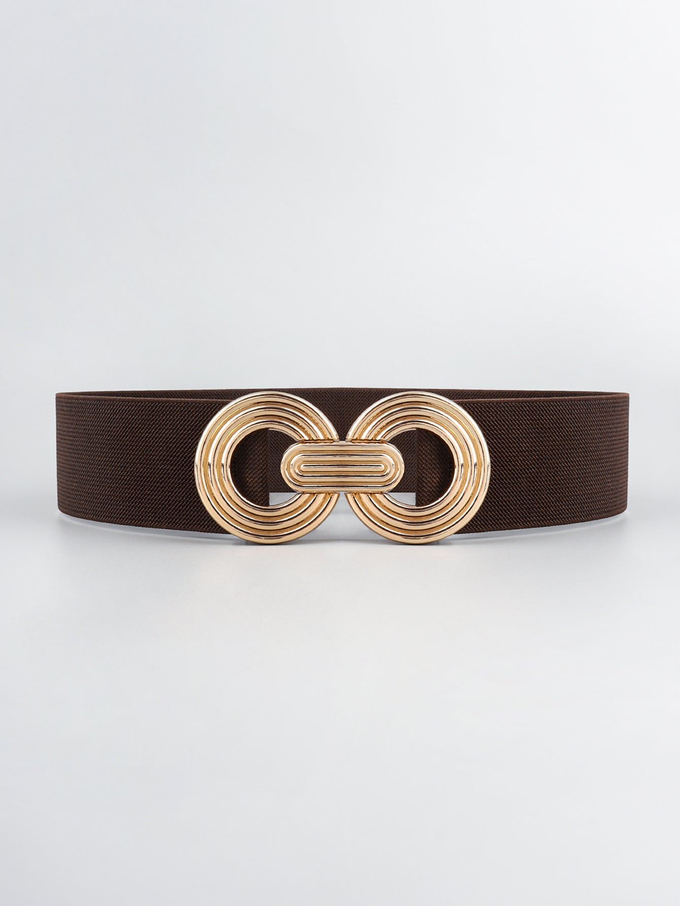 Geometric Buckle Elastic Wide Belt Trendsi