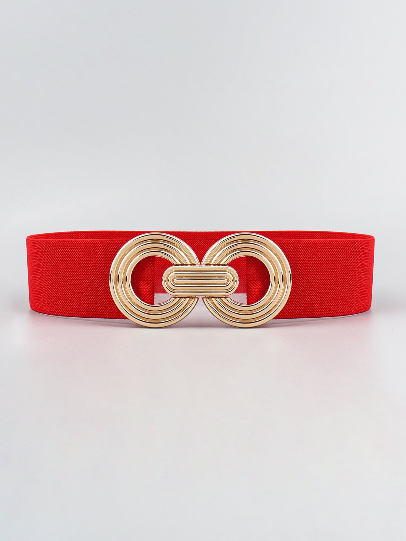 Geometric Buckle Elastic Wide Belt Trendsi