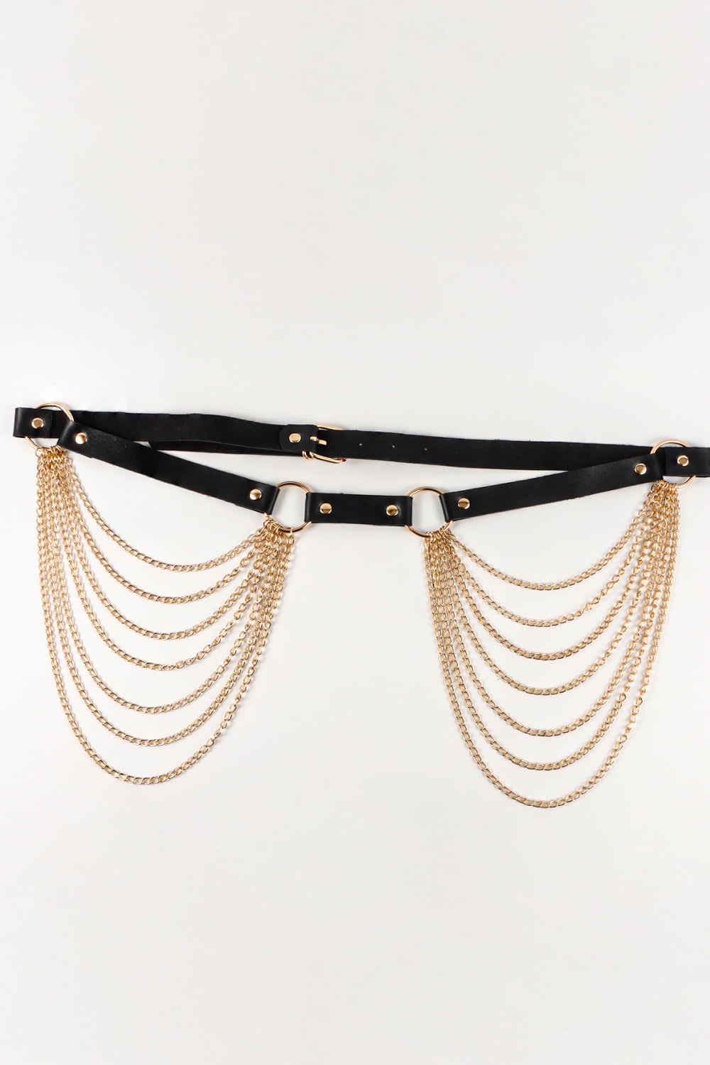 PU Belt with Chain Trendsi