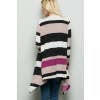 SOLID COLOR BLOCK DRAPED CARDIGAN.