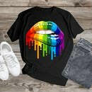 Dripping Rainbow Lips Design.