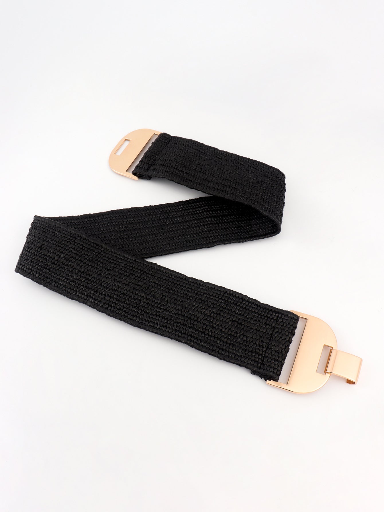 Alloy Buckle Elastic Belt Trendsi