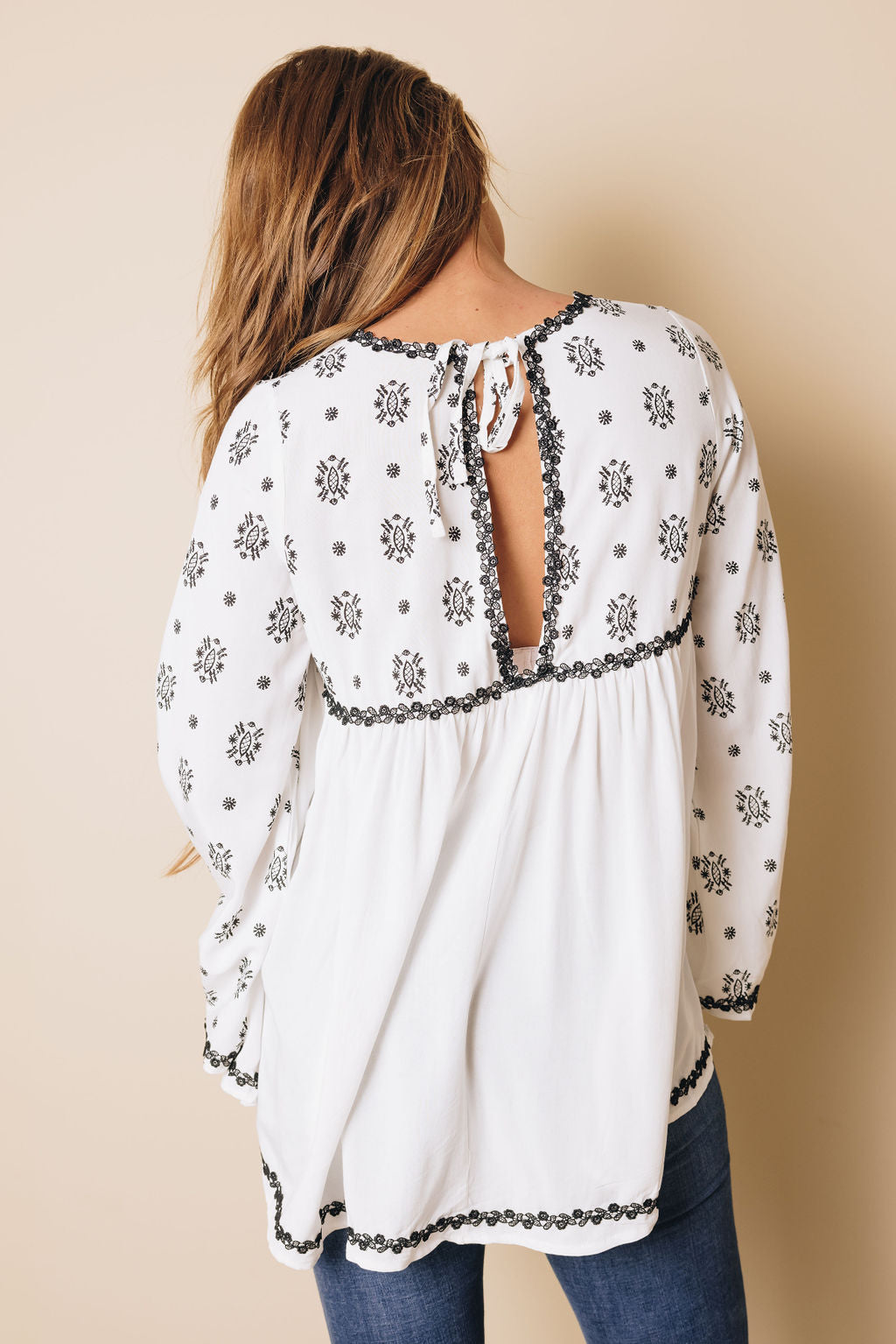 Skylee Embroidered Top Stay Warm in Style