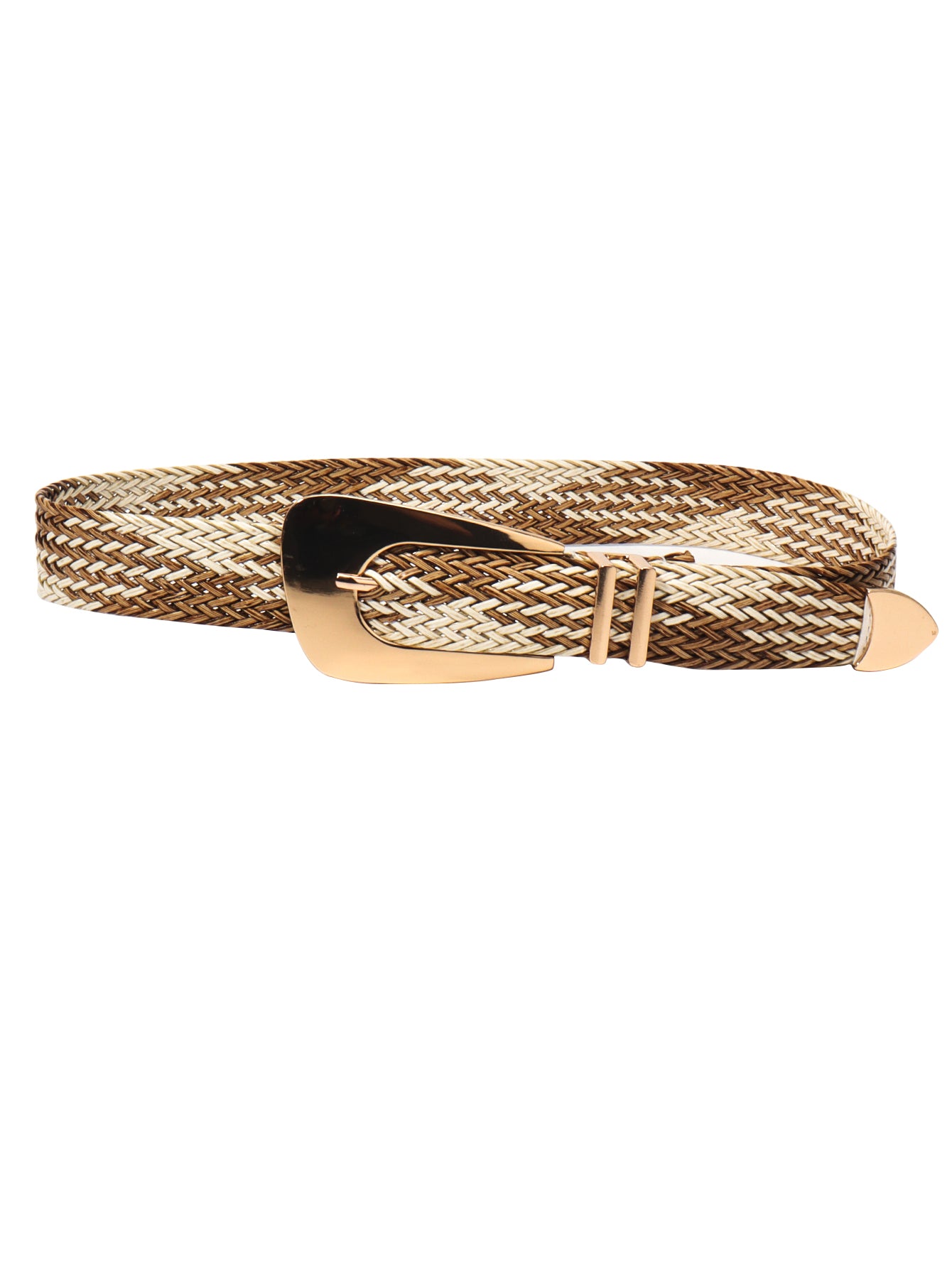 Irregular Buckle Braid Belt Trendsi