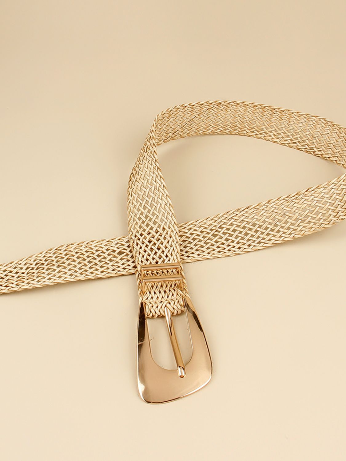 Irregular Buckle Braid Belt Trendsi