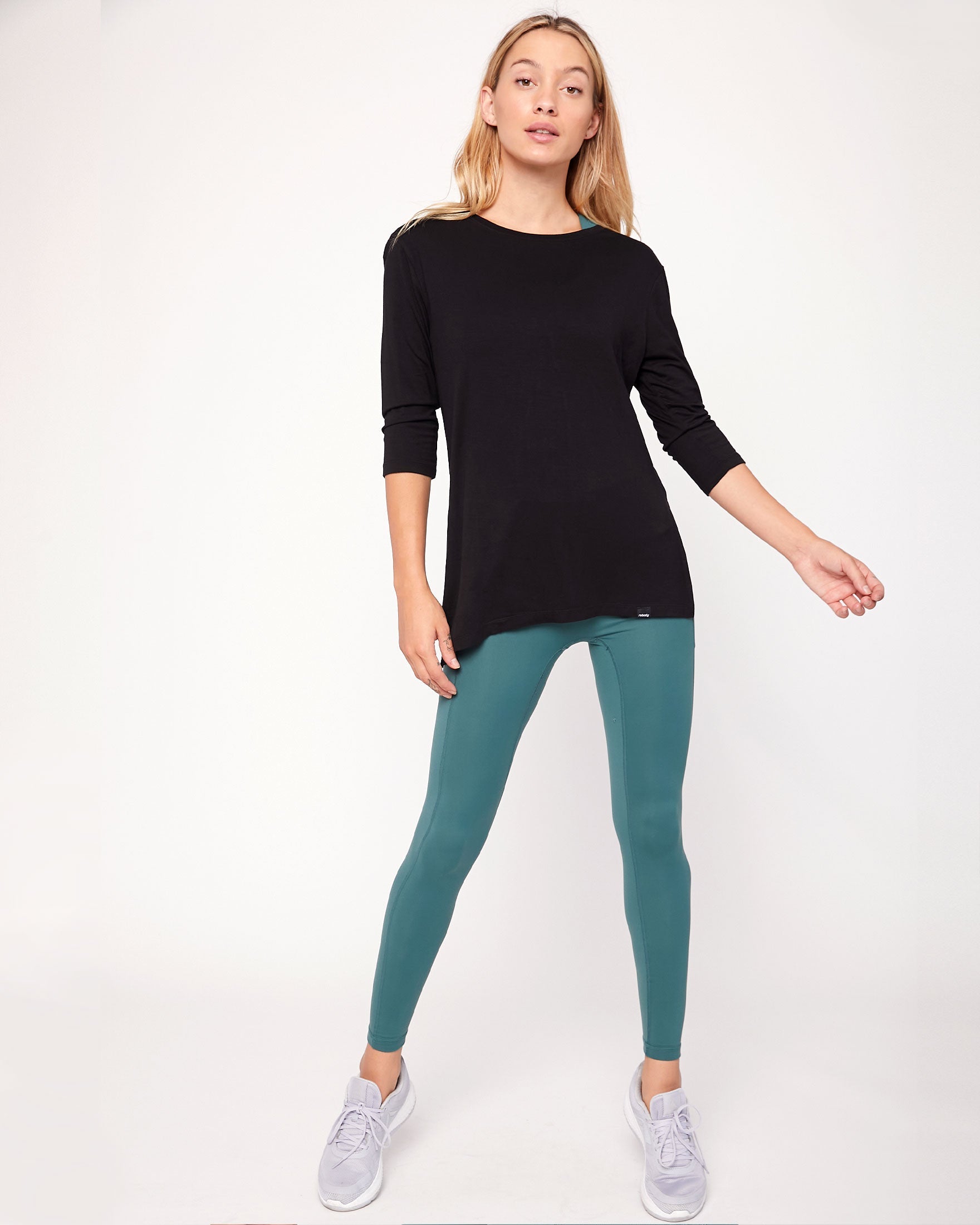 Anen Side Tie 3/4 Sleeve Top Rebody