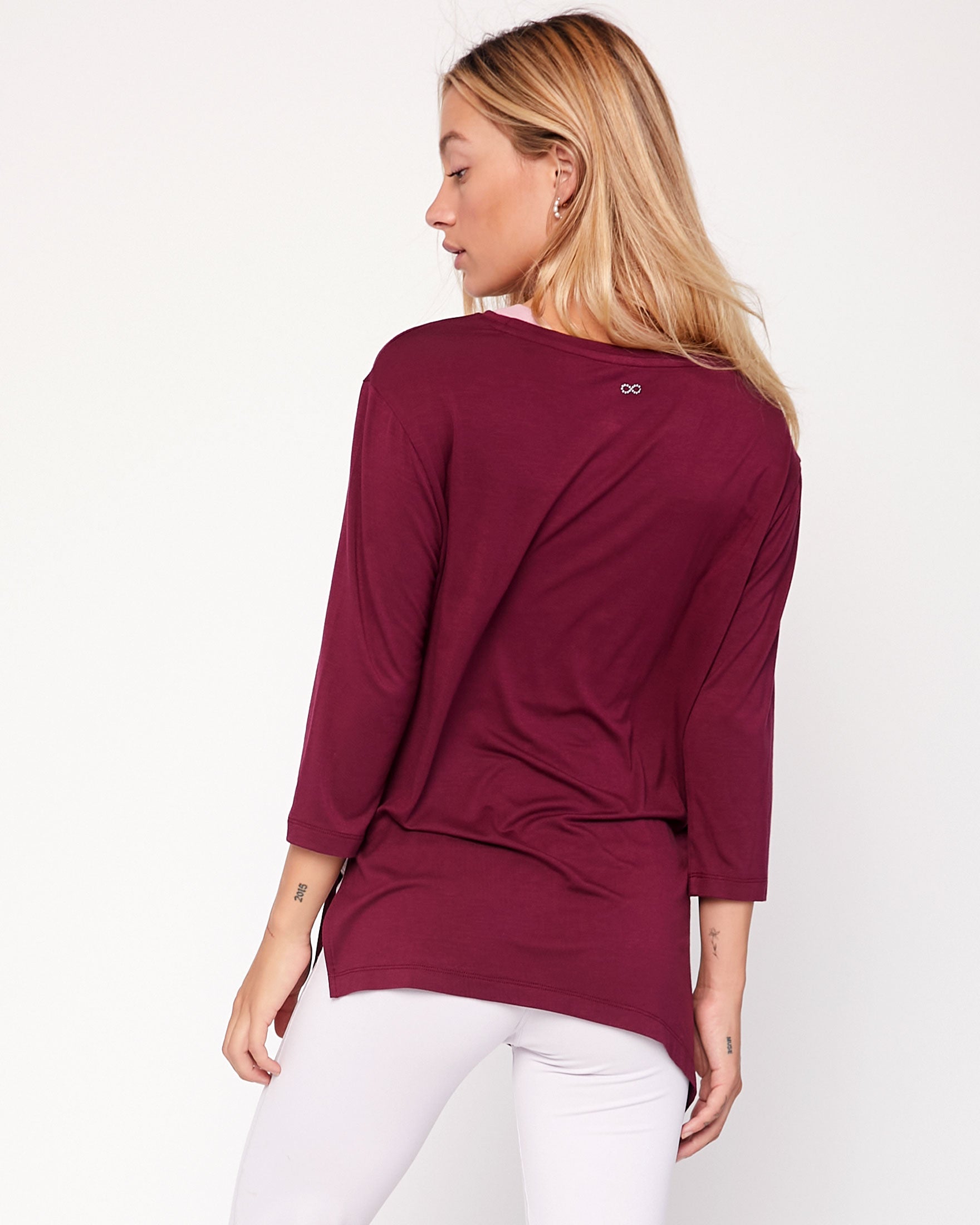 Anen Side Tie 3/4 Sleeve Top Rebody