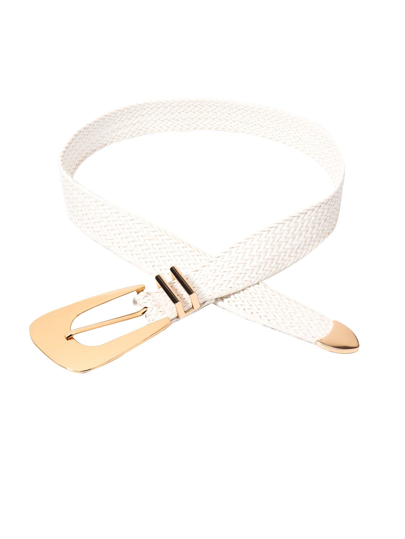 Irregular Buckle Braid Belt Trendsi