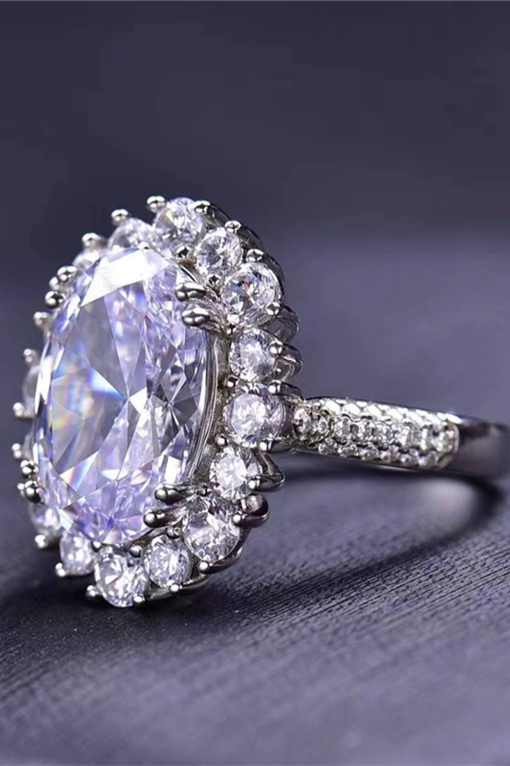 8 Carat Oval Moissanite Ring Trendsi