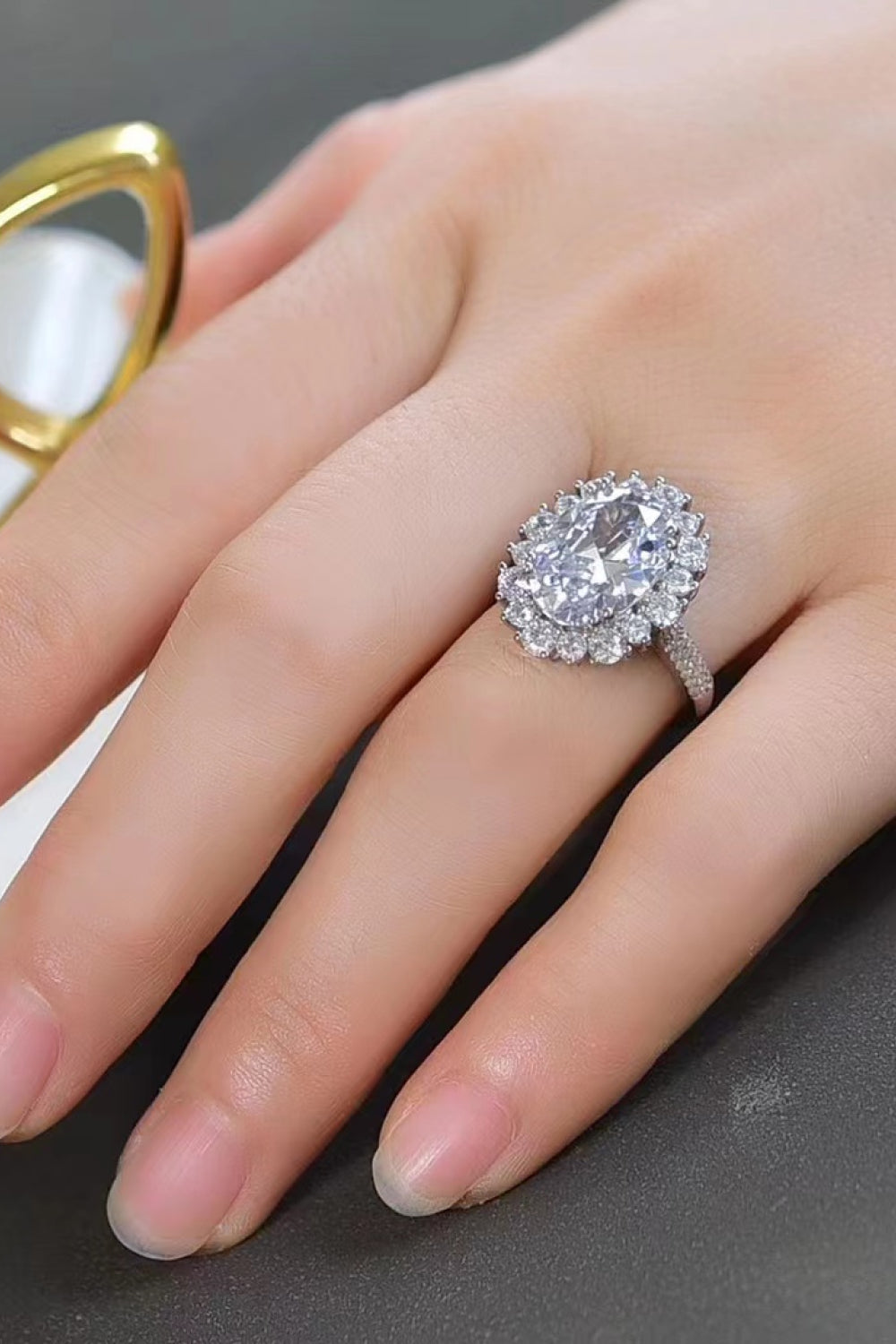 8 Carat Oval Moissanite Ring Trendsi