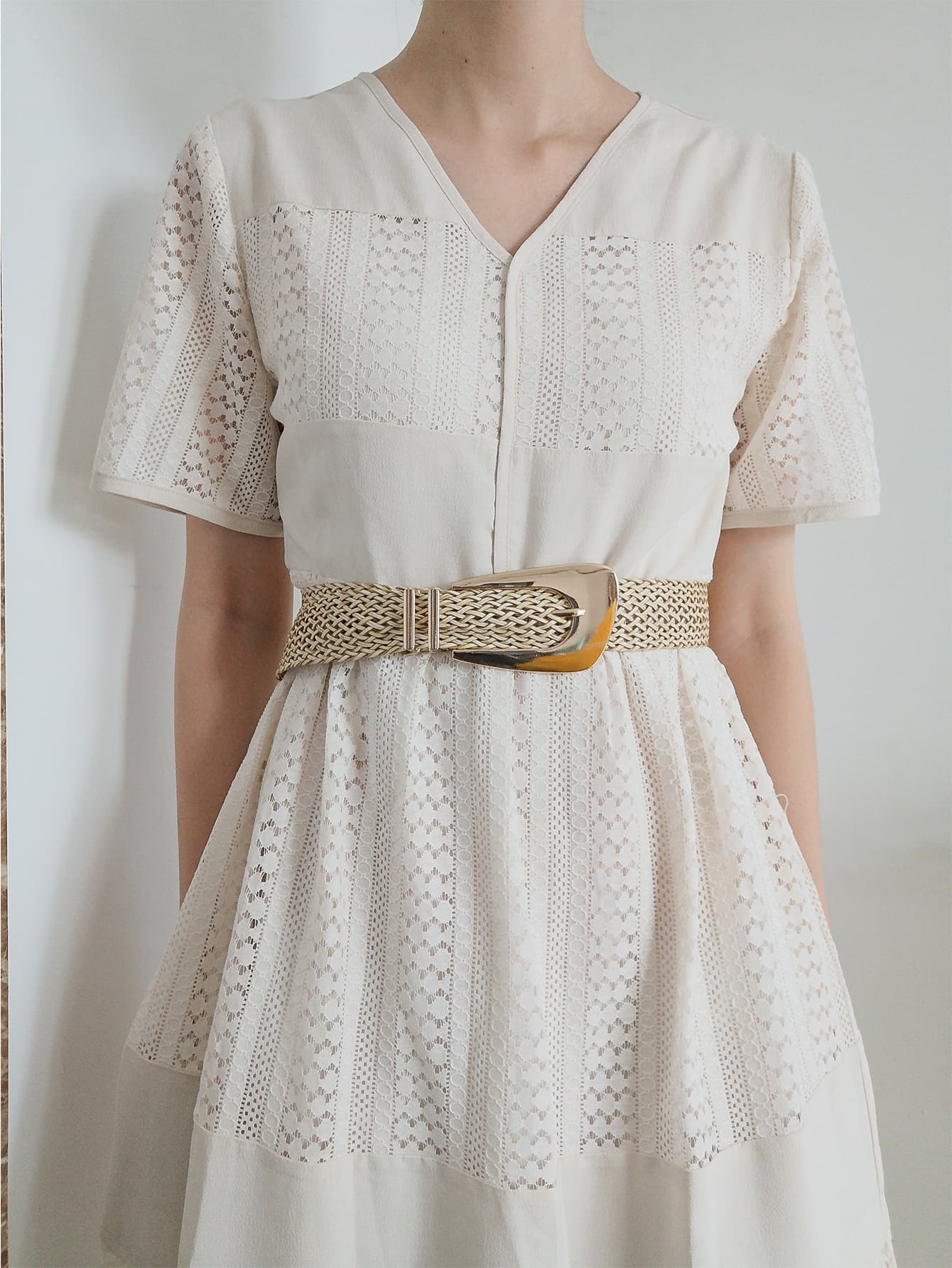 Irregular Buckle Braid Belt Trendsi