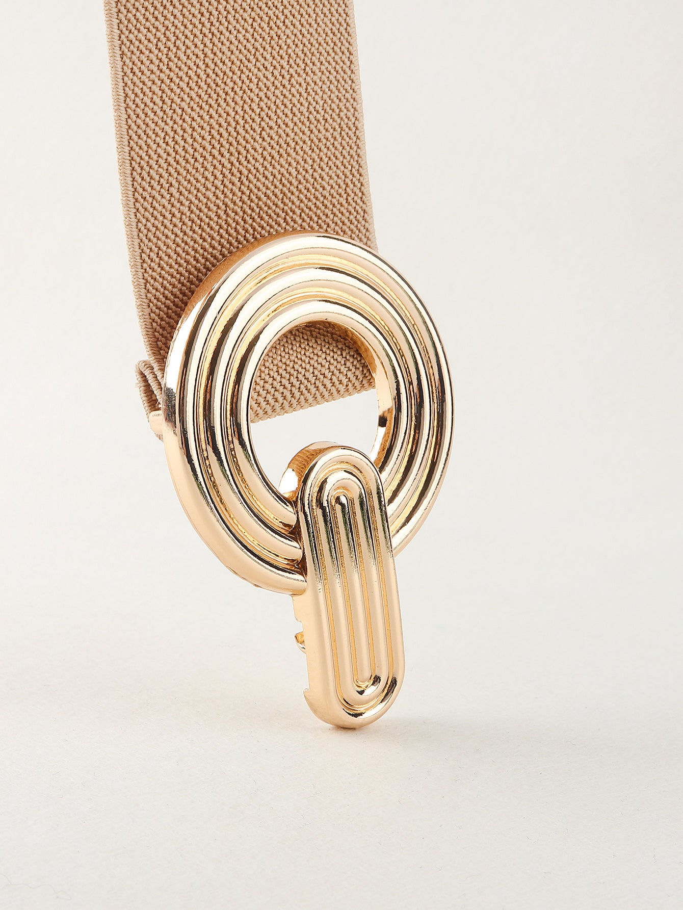 Geometric Buckle Elastic Wide Belt Trendsi