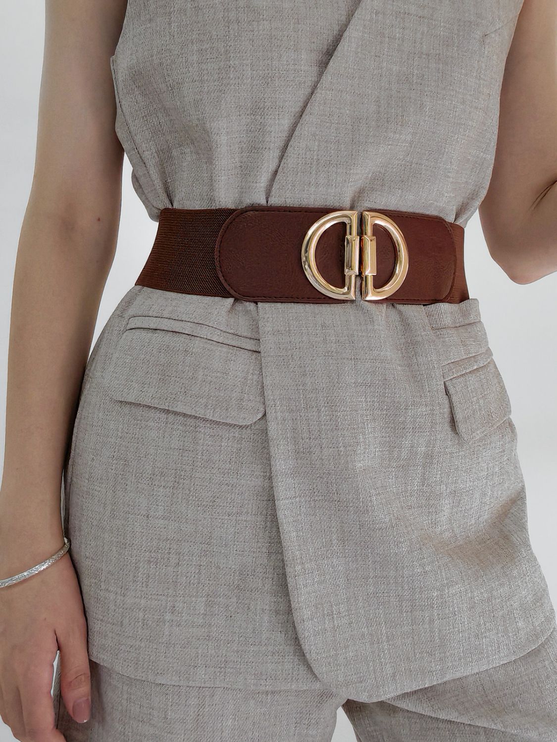 D Buckle Elastic Belt Trendsi