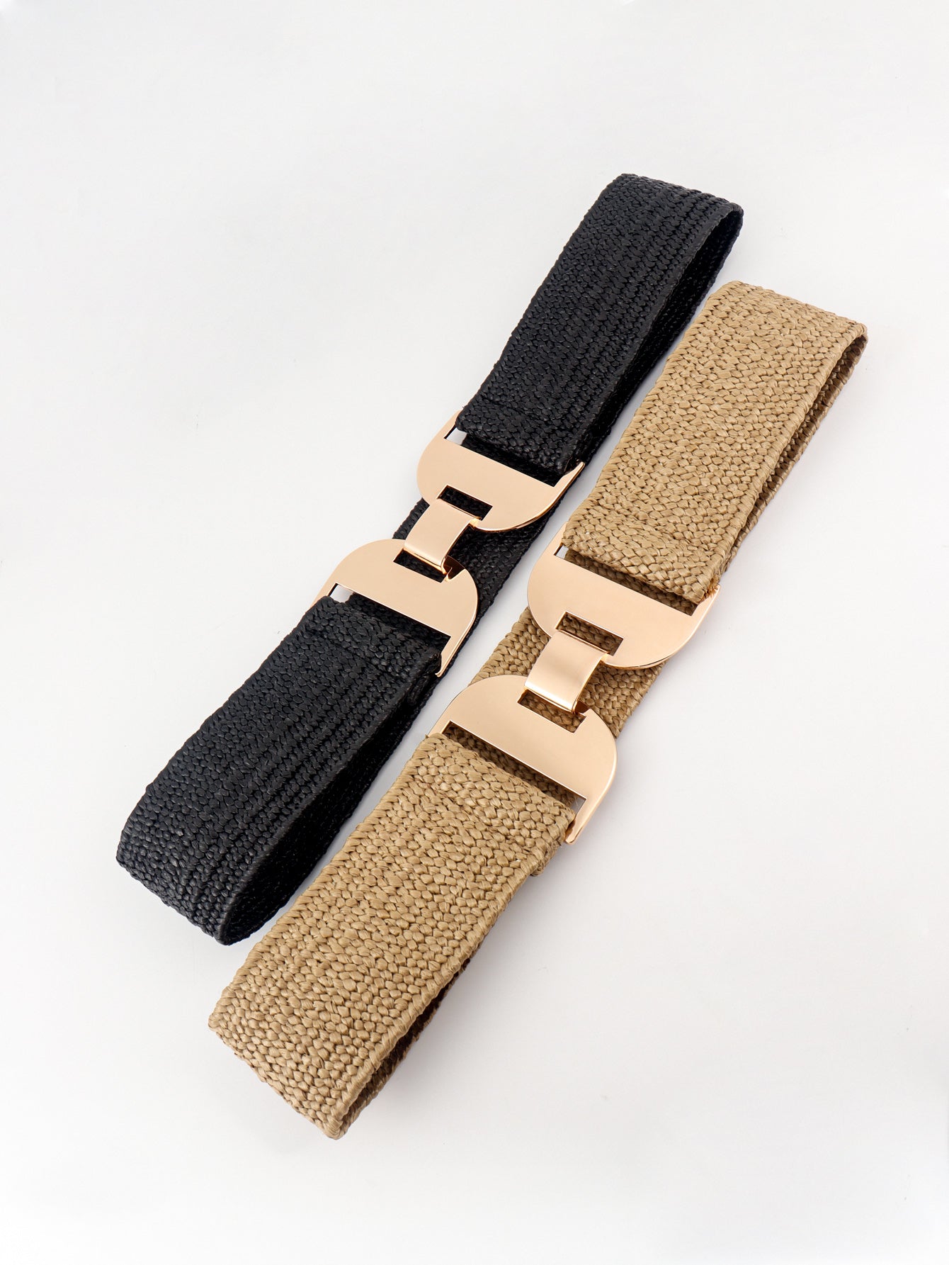 Alloy Buckle Elastic Belt Trendsi