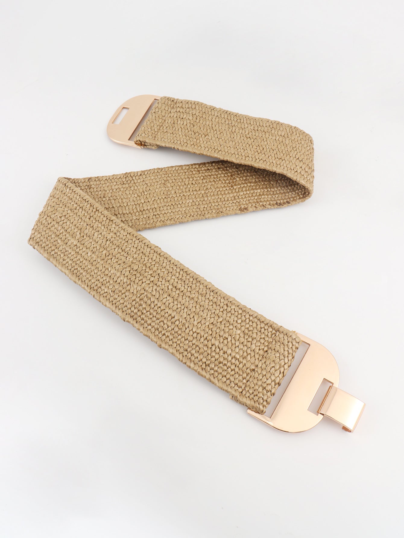 Alloy Buckle Elastic Belt Trendsi