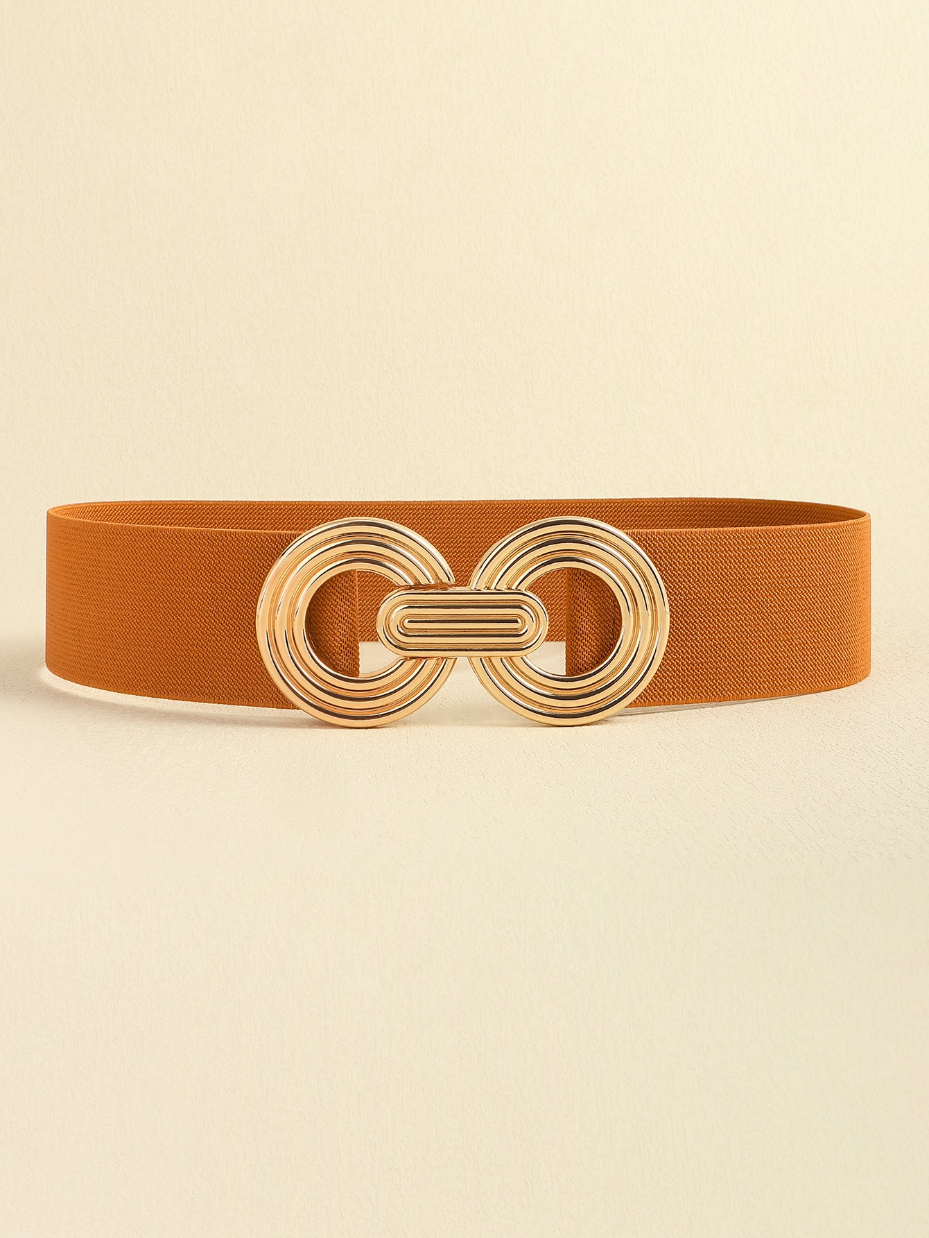 Geometric Buckle Elastic Wide Belt Trendsi