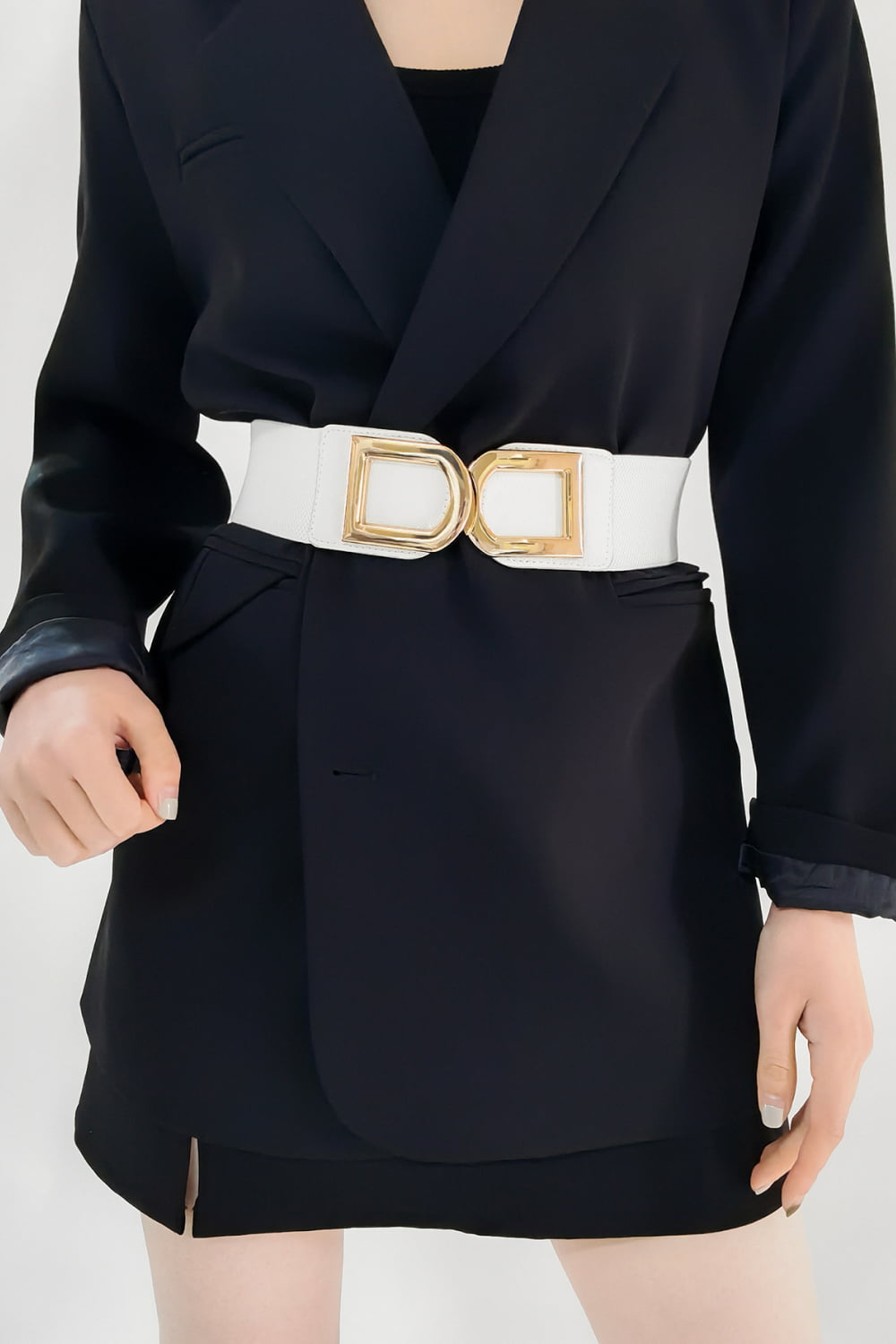 Double D Buckle PU Belt Trendsi